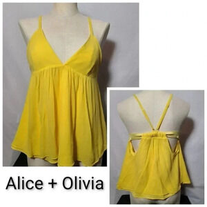Alice + Olivia Silk baby doll top- Size Medium